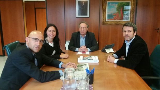 Toni Sánchez Grao, Ángeles Durán, Martí March y Manuel Aguilera reunidos este miércoles 11 de mayo 2016